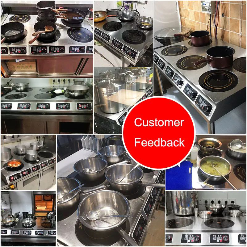 Factory Customized 304 Stainless Steel Four Burner Tabletop Stir Fry Commercial Induction Cooker 3.5kw with OME Supplier
