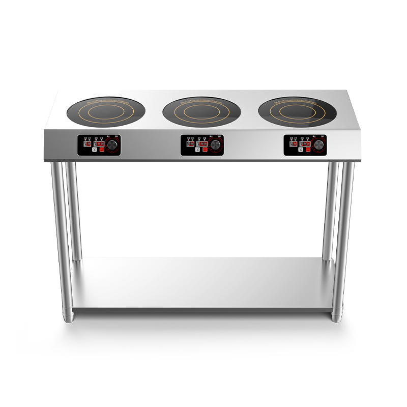 How to prevent water from seeping into the electrical modules when cleaning a commercial induction cooker?